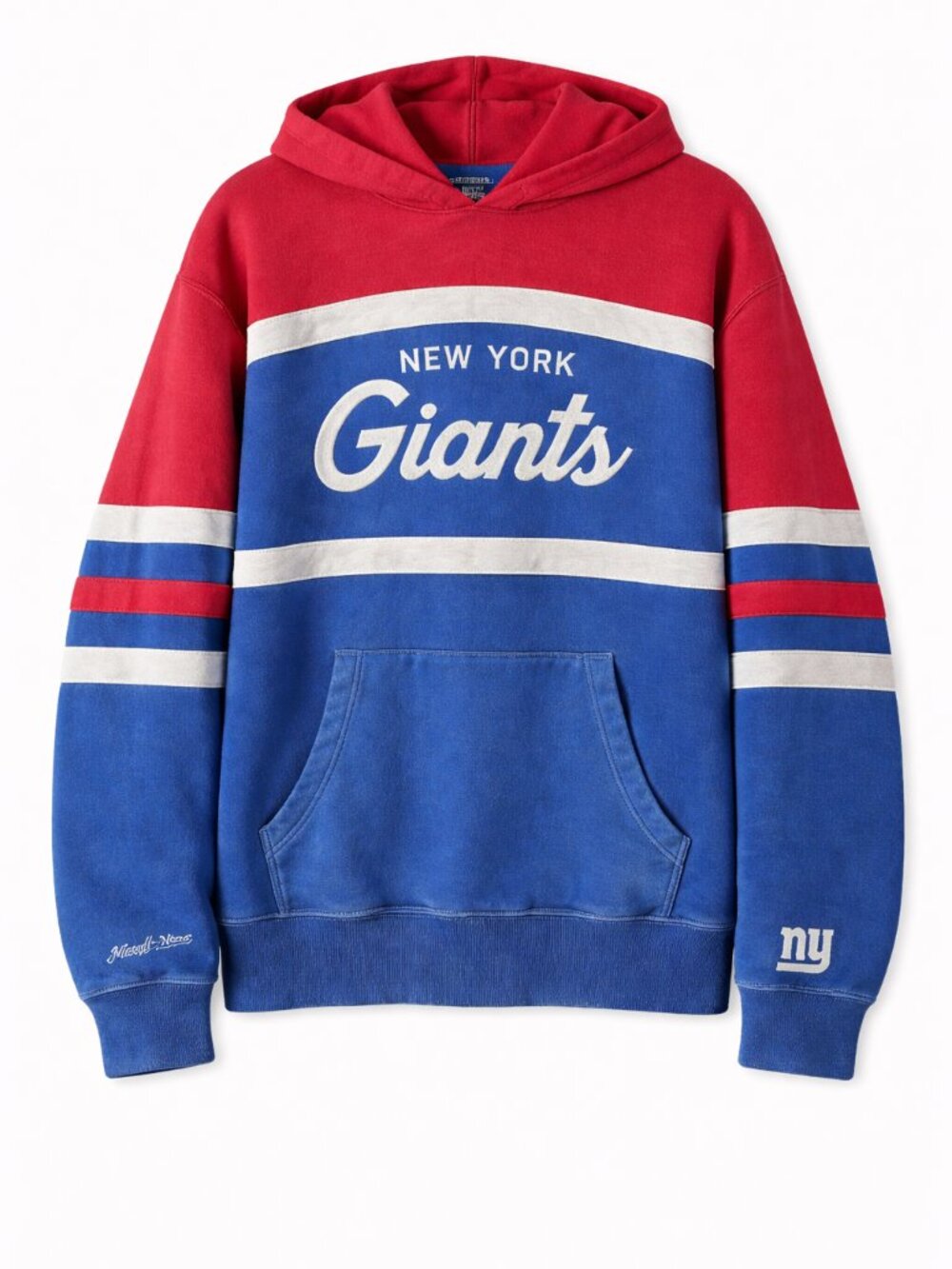 New York Giants Vintage Red & Royal Blue Hoodie Throwback Logo Men’s Size 3XL